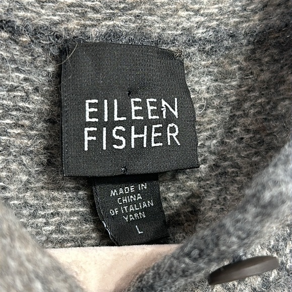 Eileen Fisher alpaca, merino wool blend short sleeve cardigan - Picture 10 of 12